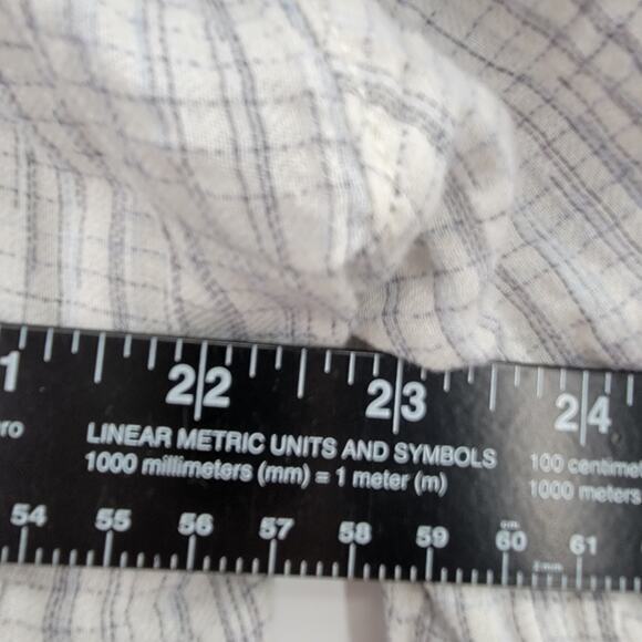 Max Studio Women's Plaid Ruffle‎ Button Down Cotton Shirt Size Medium - Picture 15 of 15